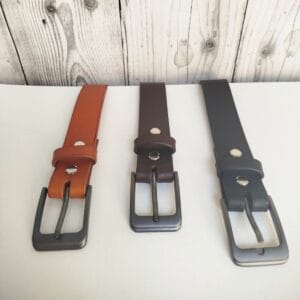 Ceinture 3cm boucle noir mat